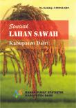 Statistik Lahan Sawah Kabupaten Dairi 2016